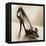 Vintage Glamour Shoe-Julie Greenwood-Framed Stretched Canvas