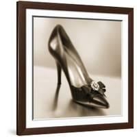 Vintage Glamour Shoe-Julie Greenwood-Framed Art Print