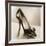 Vintage Glamour Shoe-Julie Greenwood-Framed Art Print