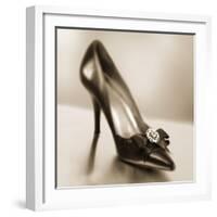 Vintage Glamour Shoe-Julie Greenwood-Framed Art Print