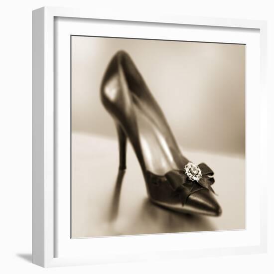Vintage Glamour Shoe-Julie Greenwood-Framed Art Print