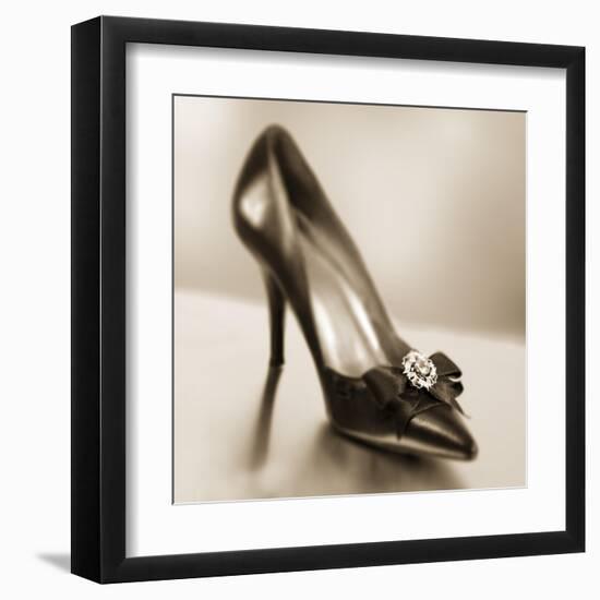 Vintage Glamour Shoe-Julie Greenwood-Framed Art Print