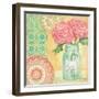 Vintage Glass Floral I-Paul Brent-Framed Art Print