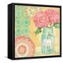 Vintage Glass Floral I-Paul Brent-Framed Stretched Canvas