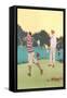 Vintage Golfing Scene-null-Framed Stretched Canvas