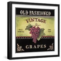 Vintage Grapes-Kimberly Poloson-Framed Art Print