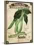 Vintage  Green Beans Seed Packet-null-Stretched Canvas