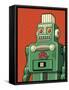 Vintage Green Robot-Ron Magnes-Framed Stretched Canvas