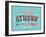 Vintage Greeting Card From Athens - Greece-MiloArt-Framed Art Print