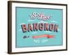 Vintage Greeting Card From Bangkok - Thailand-MiloArt-Framed Art Print