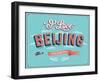 Vintage Greeting Card From Beijing - China-MiloArt-Framed Art Print