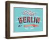 Vintage Greeting Card From Berlin - Germany-MiloArt-Framed Art Print