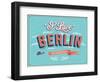 Vintage Greeting Card From Berlin - Germany-MiloArt-Framed Art Print