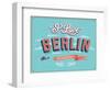 Vintage Greeting Card From Berlin - Germany-MiloArt-Framed Art Print