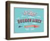Vintage Greeting Card From Buenos Aires - Argentina-MiloArt-Framed Art Print