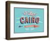 Vintage Greeting Card From Cairo - Egypt-MiloArt-Framed Art Print