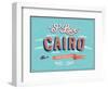 Vintage Greeting Card From Cairo - Egypt-MiloArt-Framed Art Print