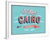 Vintage Greeting Card From Cairo - Egypt-MiloArt-Framed Art Print