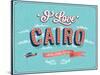 Vintage Greeting Card From Cairo - Egypt-MiloArt-Stretched Canvas