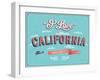 Vintage Greeting Card From California - Usa-MiloArt-Framed Art Print