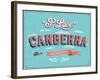 Vintage Greeting Card From Canberra - Australia-MiloArt-Framed Art Print