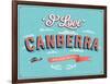 Vintage Greeting Card From Canberra - Australia-MiloArt-Framed Art Print