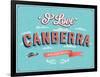 Vintage Greeting Card From Canberra - Australia-MiloArt-Framed Art Print