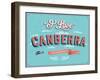 Vintage Greeting Card From Canberra - Australia-MiloArt-Framed Art Print