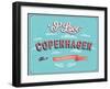 Vintage Greeting Card From Copenhagen - Denmark-MiloArt-Framed Art Print