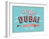 Vintage Greeting Card From Dubai - United Arab Emirates-MiloArt-Framed Art Print