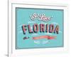 Vintage Greeting Card From Florida - Usa-MiloArt-Framed Art Print