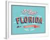 Vintage Greeting Card From Florida - Usa-MiloArt-Framed Art Print