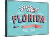 Vintage Greeting Card From Florida - Usa-MiloArt-Stretched Canvas