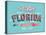 Vintage Greeting Card From Florida - Usa-MiloArt-Stretched Canvas