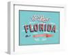 Vintage Greeting Card From Florida - Usa-MiloArt-Framed Art Print