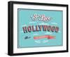 Vintage Greeting Card From Hollywood - California-MiloArt-Framed Art Print