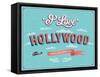 Vintage Greeting Card From Hollywood - California-MiloArt-Framed Stretched Canvas