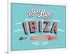 Vintage Greeting Card From Ibiza - Spain-MiloArt-Framed Art Print