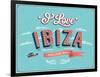 Vintage Greeting Card From Ibiza - Spain-MiloArt-Framed Art Print