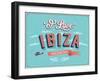Vintage Greeting Card From Ibiza - Spain-MiloArt-Framed Art Print