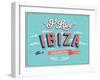 Vintage Greeting Card From Ibiza - Spain-MiloArt-Framed Art Print