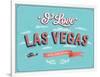 Vintage Greeting Card From Las Vegas - Nevada-MiloArt-Framed Art Print