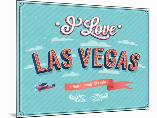 Vintage Greeting Card From Las Vegas - Nevada-MiloArt-Mounted Art Print