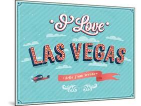 Vintage Greeting Card From Las Vegas - Nevada-MiloArt-Mounted Art Print