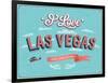 Vintage Greeting Card From Las Vegas - Nevada-MiloArt-Framed Art Print