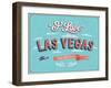 Vintage Greeting Card From Las Vegas - Nevada-MiloArt-Framed Art Print