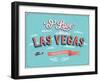 Vintage Greeting Card From Las Vegas - Nevada-MiloArt-Framed Art Print