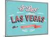 Vintage Greeting Card From Las Vegas - Nevada-MiloArt-Mounted Art Print