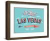 Vintage Greeting Card From Las Vegas - Nevada-MiloArt-Framed Art Print