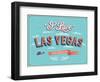 Vintage Greeting Card From Las Vegas - Nevada-MiloArt-Framed Art Print